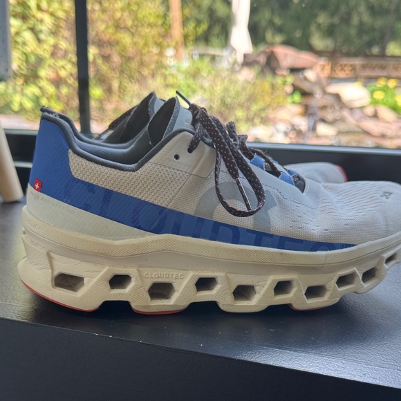 Cloudmonster On Running Sneakers in White and Blue - Picture 1 of 7
